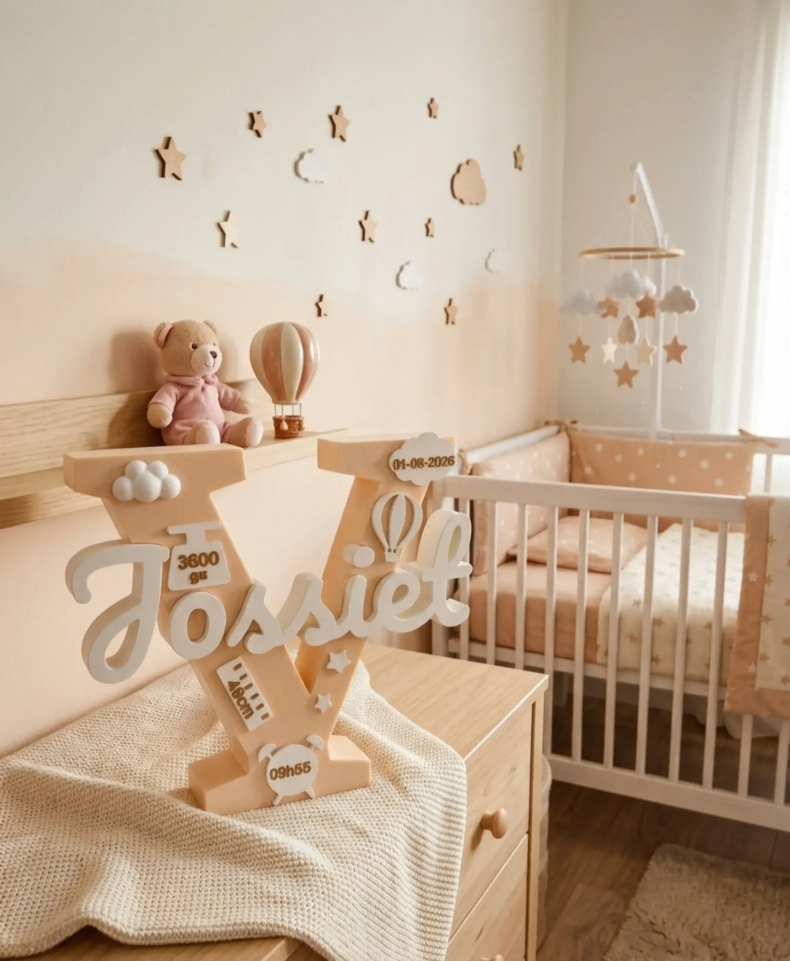 Letras personalizadas (datos de nacimiento)